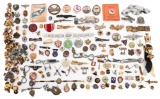 WWII US & UK MILITARY & CIVILIAN DUI PINS & BADGES