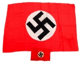 WWII GERMAN NSDAP BRING BACK & MINIATURE FLAGS
