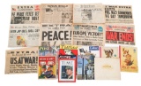 COCA COLA 1944 CALENDAR & WWII NEWSPAPERS