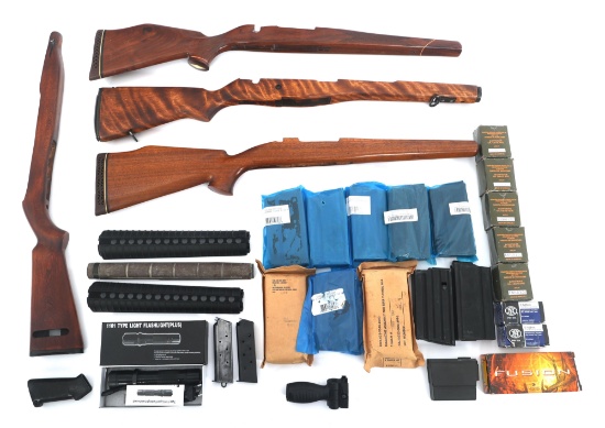 AMMUNITION, RIFLE STOCKS, AND FIREARM ACCESSORIES