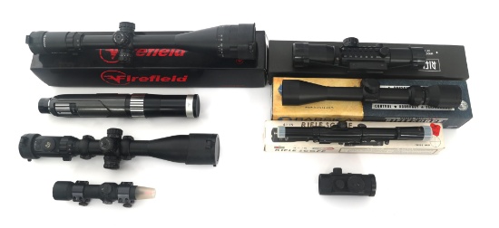 RIFLE SCOPES, RED DOT SIGHTS, AND SPOTTING SCOPE