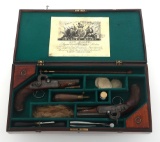 CHARLES MOORE LONDON PERCUSSION PISTOL PAIR