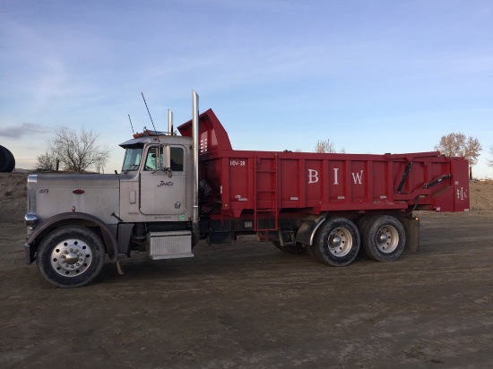 1986 Peterbilt 359 10 Wheel Manure Spreader Truck