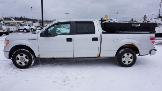 2009 FORD F150XLT CREW CAB 4X4 PICKUP C/W SALT DOG MODEL SHPE 1500 SALT SPREADER