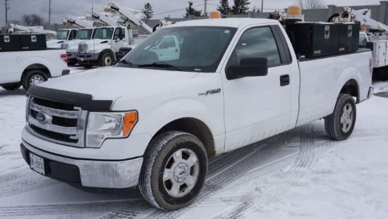 2014 FORD F150XL CREW CAB 4X2 PICKUP W/ 5.0L V8 GAS ENGINE C/W (2) WEATHER GUARD HI-SIDE TOOL BOXES