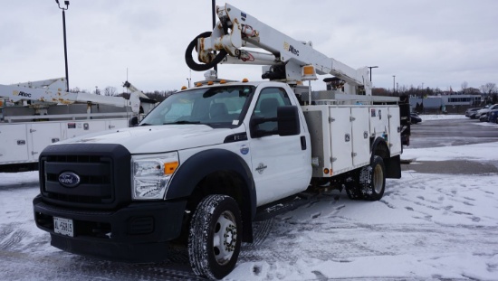 2015 ALTEC AT37G ARTICULATING TELESCOPIC BOOM & BUCKET MOUNTED ON 2015 FORD F550XL SUPER DUTY TRUCK