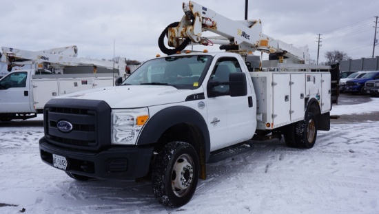 2015 ALTEC AT37G ARTICULATING TELESCOPIC BOOM & BUCKET MOUNTED ON 2015 FORD F550XL SUPER DUTY TRUCK