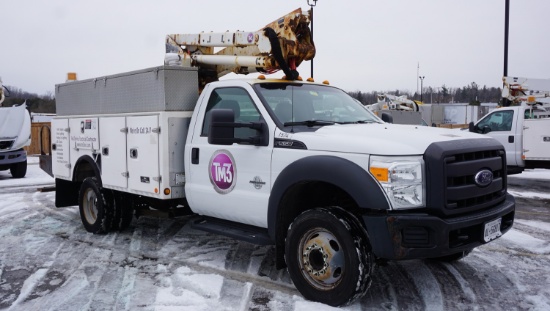 2015 ALTEC AT37G ARTICULATING TELESCOPIC BOOM & BUCKET MOUNTED ON 2015 FORD F550XL SUPER DUTY