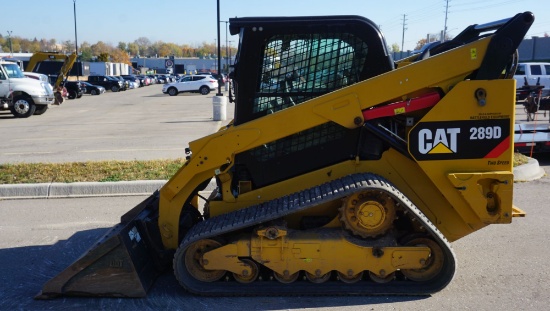 2019 CATERPILLAR MODEL 289D SKID STEER LOADER W/ ENCLOSED CAB, BACKUP CAMERA, HEAT, A/C, RADIO, S/N