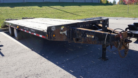2016 LANDOLL MODEL L4024 TANDEM AXLE FLAT-DECK TAG TRAILER, 24' WOOD DECK, 40,000 LBS CAPACITY, VIN