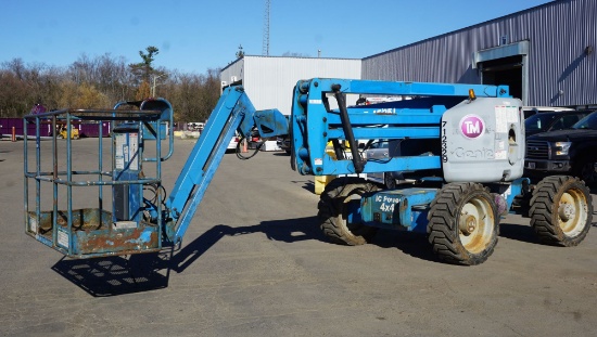 2005 GENIE MODEL Z45/25J GAS POWERED 4X4 ARTICULATING BOOM LIFT, 45' MAX PLATFORM HEIGHT - 51' WORKI