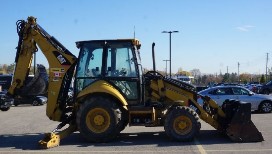 2012 CATERPILLAR MODEL 420E BACKHOE LOADER W/ ENCLOSED CAB, S/N CAT0420EEDAN02030 (5,124 HOURS) C/W