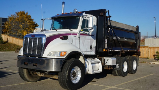 2016 PETERBILT MODEL 348 TANDEM AXLE DUMP TRUCK W/ PACCAR MODEL C1PX-9 8.9L DIESEL ENGINE, VIN 2NP3L