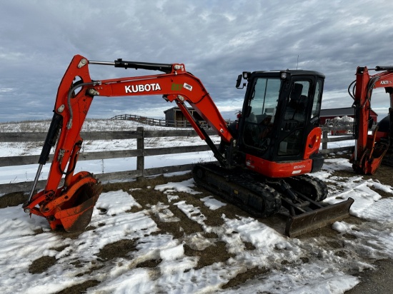 2019 KUBOTA KX040-4, 4 TON CAPACITY MINI CRAWLER EXCAVATOR, S/N 36509, KUBO