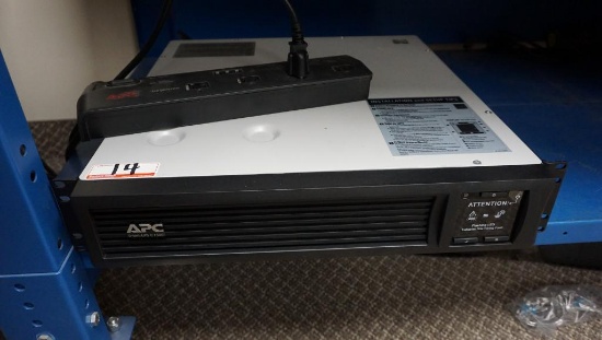 APC SMART UPS 1500 RACK MOUNT BATTERY BACKUP C/W APC POWER BAR