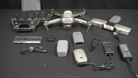 LOT - DJI MAVIC PRO PLATINUM M1X DRONE C/W GL200A REMOTE, CHARGER, POWER SUPPLY, & ACCESSORIES