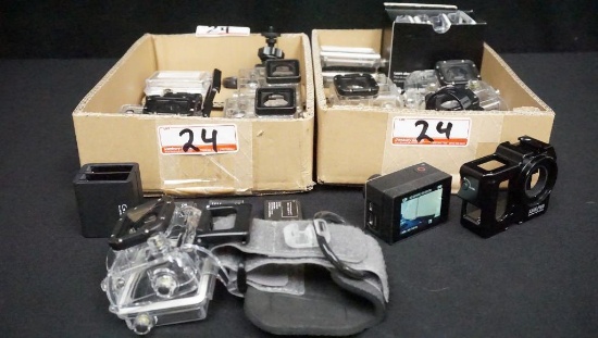 LOT - GOPRO HERO 4 DIGITAL ACTION CAMERA C/W COVERS, CHARGER, BATTERIES, & ACCESSORIES