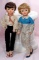 TWO DOLLI-KIN FASHION DOLLS BY UNEEDA IN ORIGINAL LOUNGE WEAR. $80/140