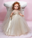 ALEXANDER WENDY BRIDE WITH CISSY FACE AND AUBURN HAIR. $200/400