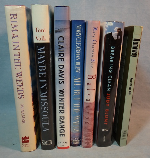 7 books by women authors: Clearman Blew, Mary: Runaway, All But The Waltz, Balsamroot;Breaking Clean