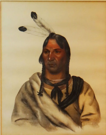 Esh Ta Hum Leah -A Sioux Chief, 12" h x 10" w