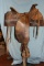 A. J. Davidson Montana Territory saddle, marked, rare California Hope style