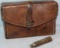 U. S. Cavalry leather cartridge box, ca. 1874 and U. S. Cavalry marked spur