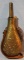 2 powder flasks, 1-brass, stamped U. S., 10