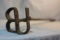 Branding iron and 2 beef gambrels