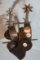 MT State Prison-made silver spotted spurs w/snowflake rowels; MT State Pris