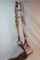Hitched horsehair bridle w/copper snaffle bit: Harpham split ear bridel w/a
