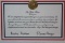 President Ronald Reagan and Nancy Reagan original signatures on Anniversary