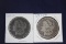 2 Morgan dollars, both 1891 CC