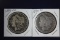 2 Morgan dollars:  1890 CC