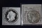 2 Morgan dollars: 1889 CC, 1889 CC Tribute Proof