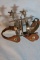 McChesney silver mtd spurs, round shank,  heel chains. Marked