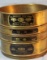 4 brass sieves for gold from Homestake Mine, Lead, South Dakota