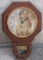 Ingraham wall clock, needs work and steer horn footstool