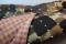 Large wool quilt, hand tied