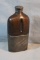 Montana whiskey flask, engraved with owners name, J. T. Wunderlin, Lewistow