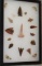 Arrowheads, awl, 4 agates, Central Montana