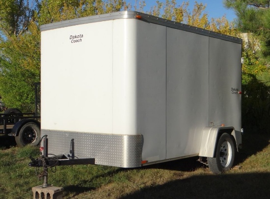 2006 Dakota Coach cargo trailer, 10' x 6' w x 6 1/2' high, single axle