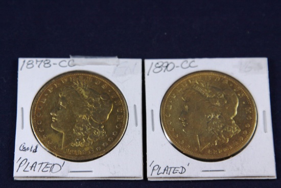 2 - 1878, 1890 CC, gold plated