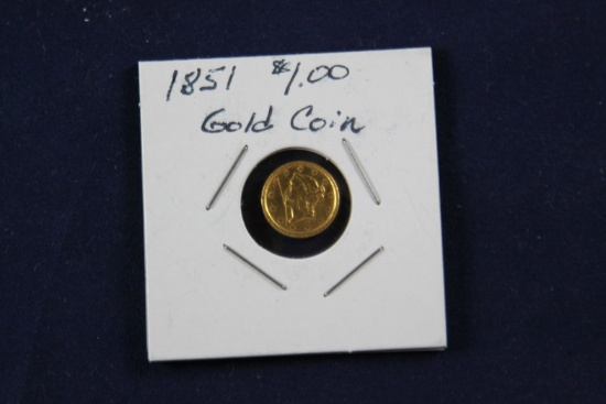 1851 $1 Gold Coin