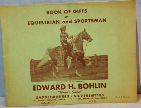 Edward Bohlin original catalog, 1951, soft cover, near fine condition