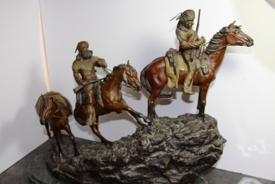 Harris, Roy bronze, Unknown Explorers, #250/500, 19" h x 24" w x 10" d, ins