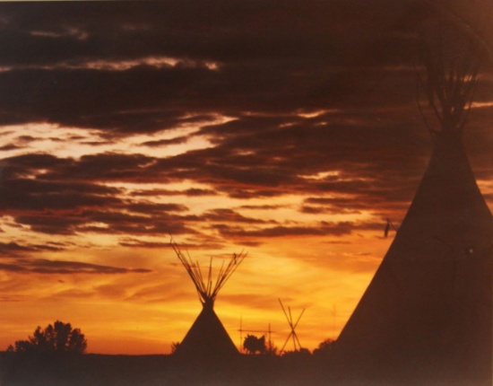 Reiswig, Barry, Teepee At Fort Union, 1984, framed photo, 15" x 19"