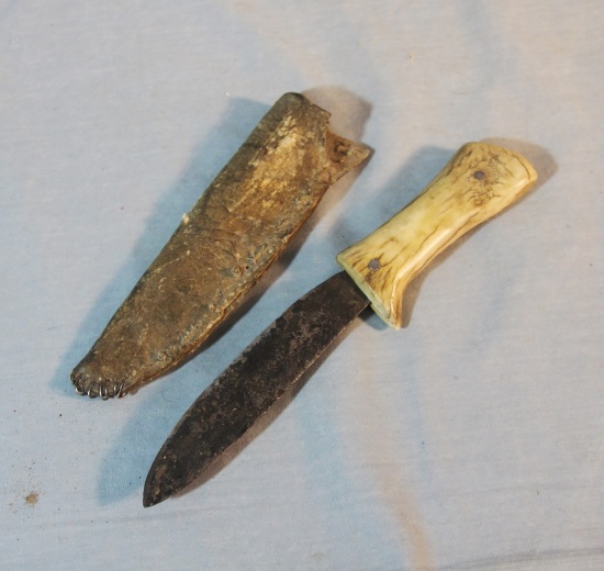 Bone handled Indian knife