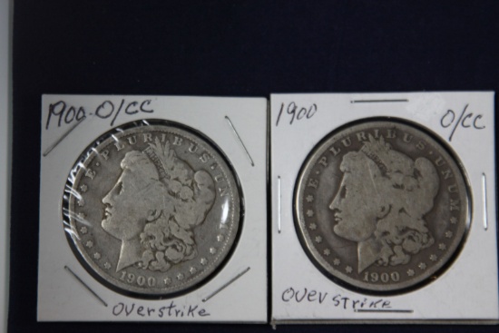 2 Morgan dollars: 1900 -O/CC  Overstrike   are there 2 of these ??