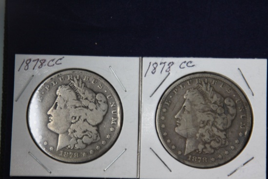 2 Morgan dollars: 1878 CC